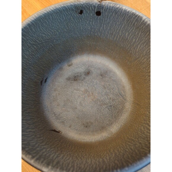 Enamelware Saucepan Pan Pot Gray Speckled Handle Gray Vintage 10" - Picture 4 of 8